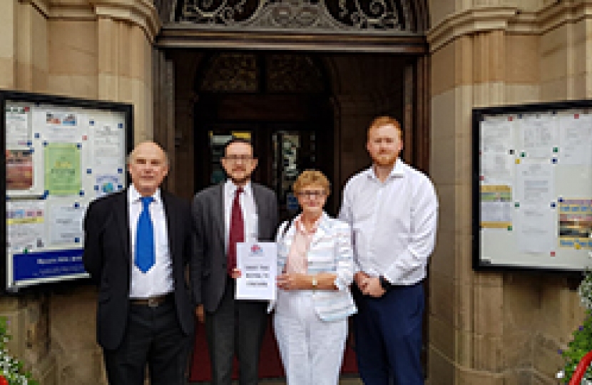 Royalty Cinema manager Charles Morris, Chairman of the Furness Theatre Organ Project Mark Latimer, local campaigner Jane Hoyle, and Windermere councillor Ben Berry